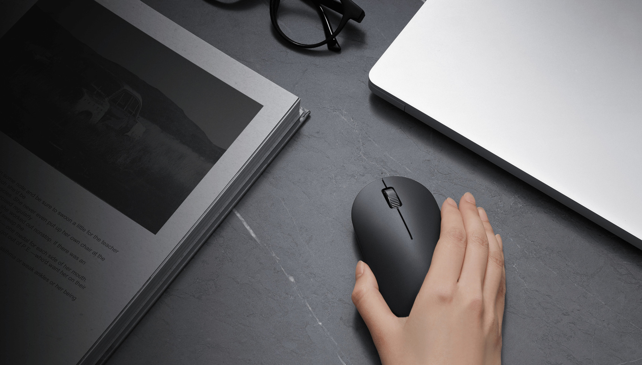 Безжична мишка Xiaomi Wireless Mouse Lite 2, 1000 dpi, RF 2.4 GHz, черна - BHR8916GL - 5