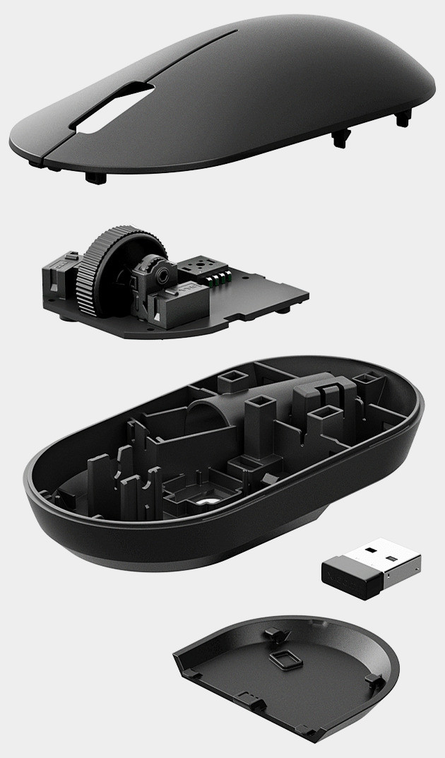 Безжична мишка Xiaomi Wireless Mouse Lite 2, 1000 dpi, RF 2.4 GHz, черна - BHR8916GL - 8