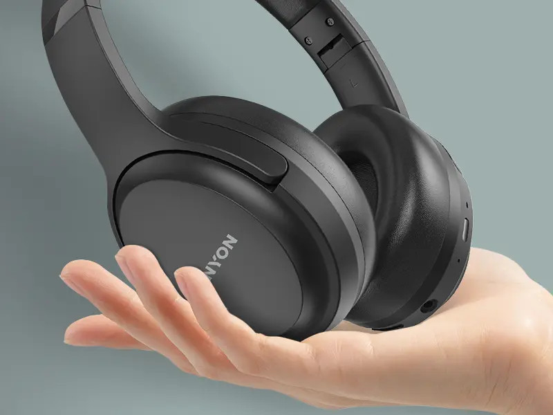 Безжични слушалки Canyon OnRiff 5, Bluetooth 6.0, до 30ч, USB-C, черни - CNS-CBTHS5B - 6
