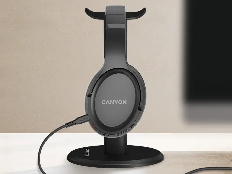 Безжични слушалки Canyon OnRiff 5, Bluetooth 6.0, до 30ч, USB-C, черни - CNS-CBTHS5B - 7