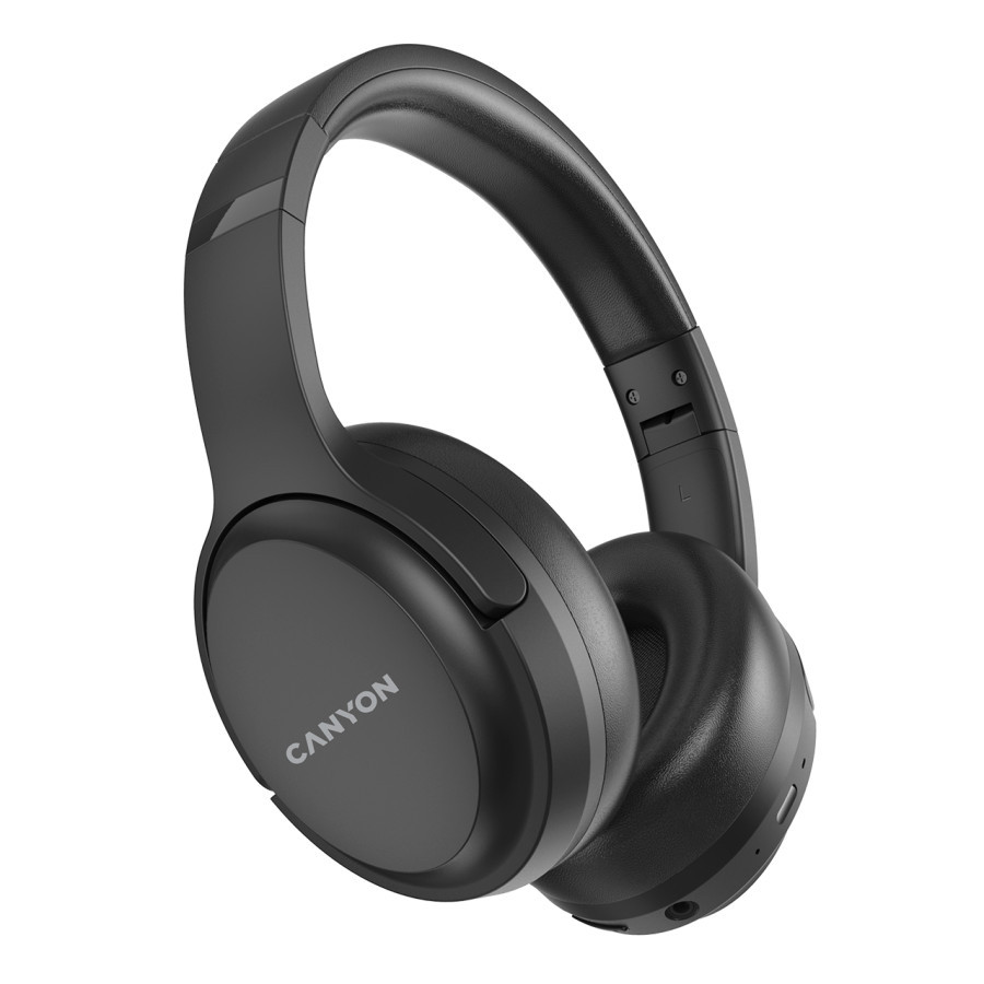 Безжични слушалки Canyon OnRiff 5, Bluetooth 6.0, до 30ч, USB-C, черни - CNS-CBTHS5B - 11