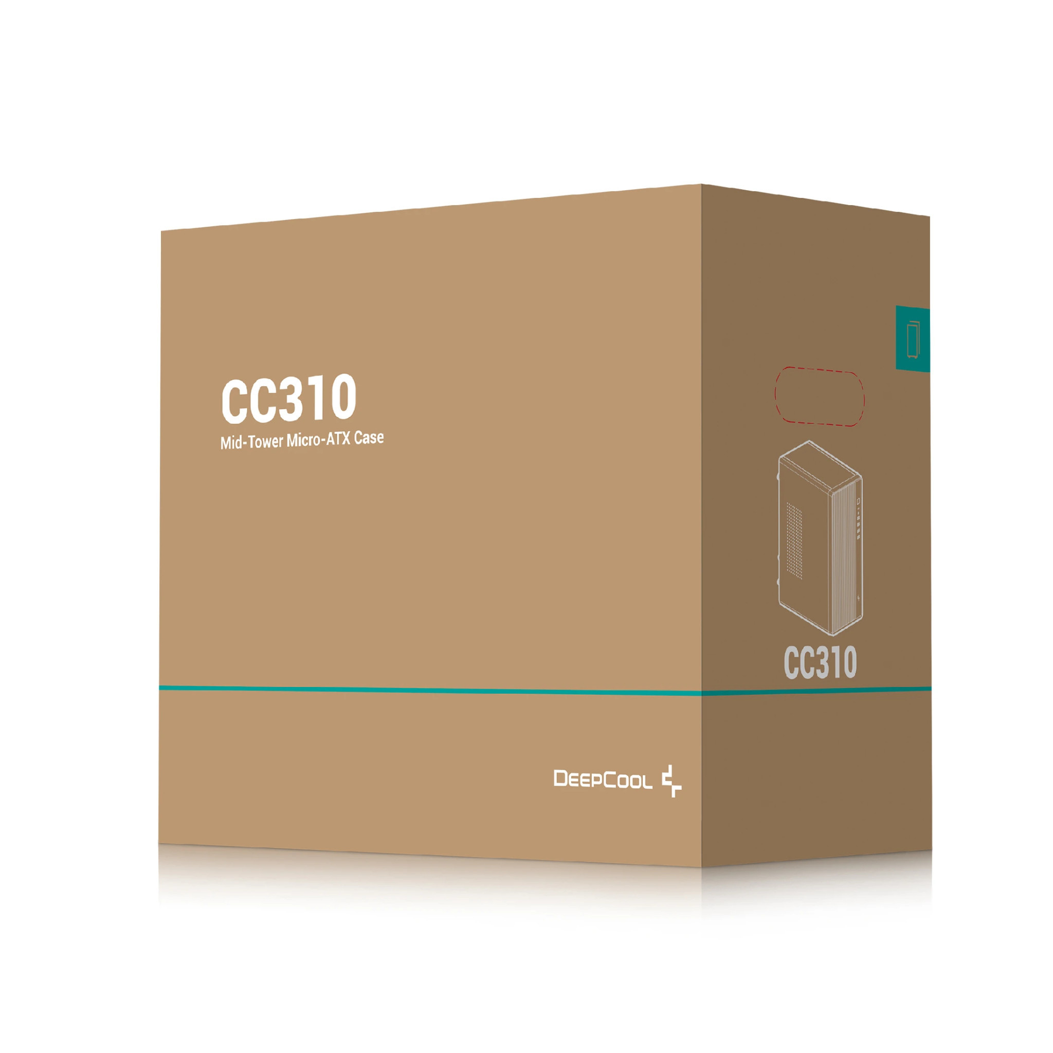 Кутия за компютър DeepCool CC310, Mini Tower, mATX/Mini-ITX, USB 3.0, Черна - R-CC310-BKNNM0-G - 11