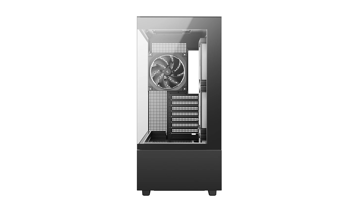Кутия за компютър DeepCool CH690 LCD, Middle Tower, ATX/mATX/Mini-ITX, Tempered Glass, 4x140mm ARGB вентилатора, 7" LCD дисплей - R-CH690LCD-BKNNA0D-G - 3