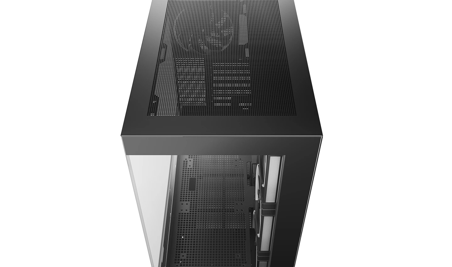 Кутия за компютър DeepCool CH690 LCD, Middle Tower, ATX/mATX/Mini-ITX, Tempered Glass, 4x140mm ARGB вентилатора, 7" LCD дисплей - R-CH690LCD-BKNNA0D-G - 7