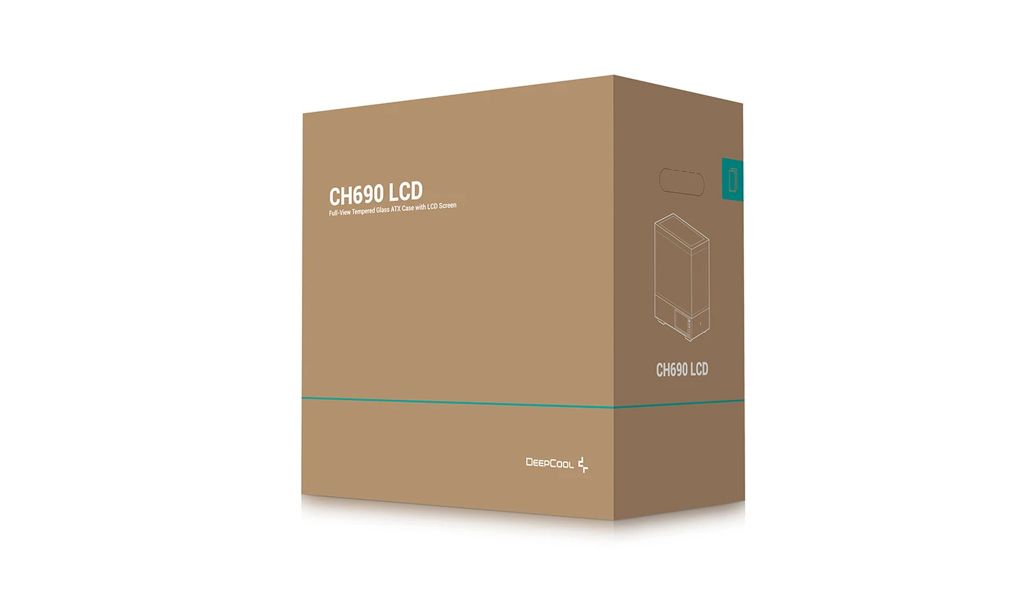 Кутия за компютър DeepCool CH690 LCD, Middle Tower, ATX/mATX/Mini-ITX, Tempered Glass, 4x140mm ARGB вентилатора, 7" LCD дисплей - R-CH690LCD-BKNNA0D-G - 13