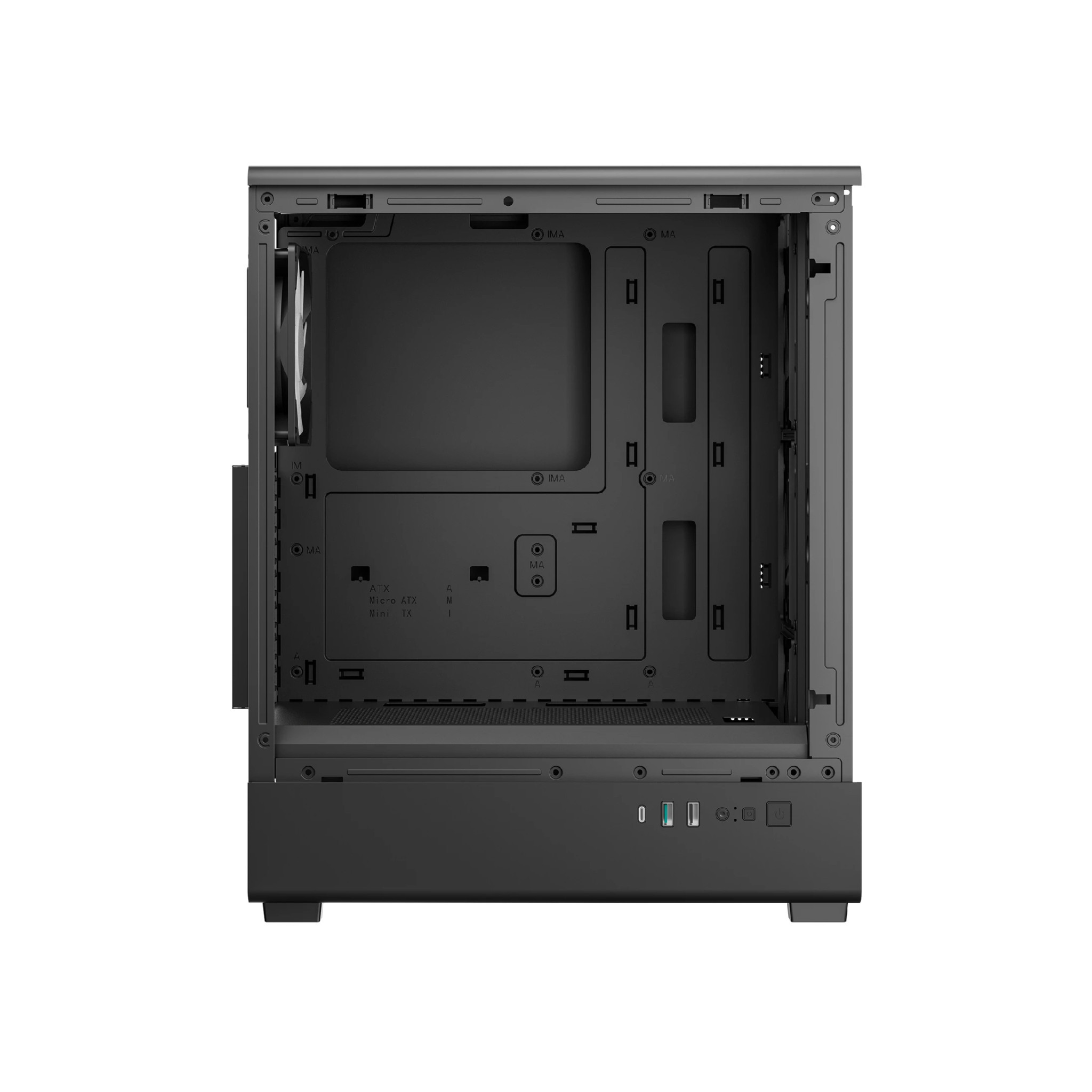 Кутия за компютър DeepCool CC550, Middle Tower, ATX, Tempered Glass, 4x 120mm ARGB вентилатора - R-CC550BKANA4-G - 4