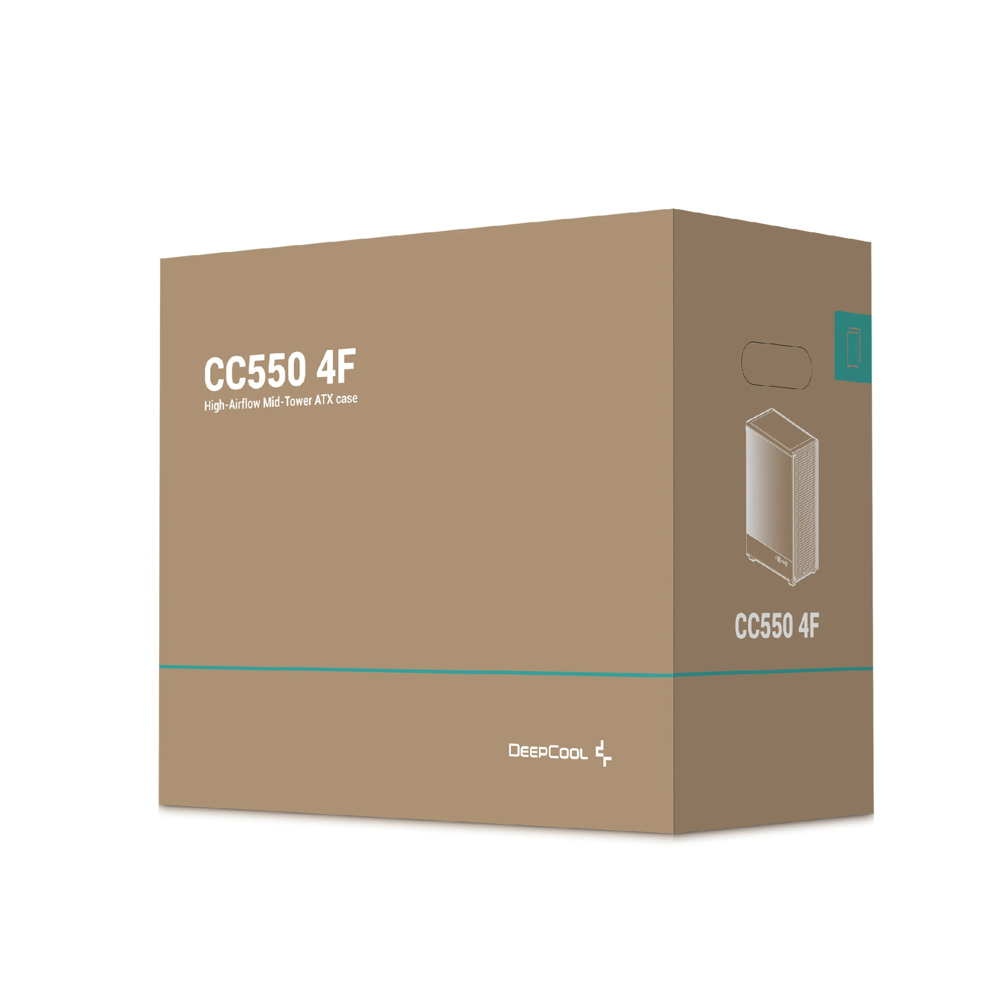 Кутия за компютър DeepCool CC550, Middle Tower, ATX, Tempered Glass, 4x 120mm ARGB вентилатора - R-CC550BKANA4-G - 12