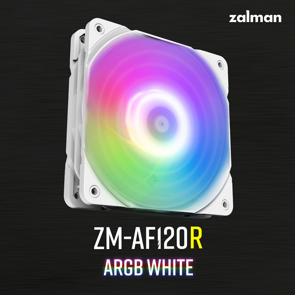 Вентилатор Zalman ZM-AF120R ARGB, 120mm, ARGB подсветка, бял - ZM-AF120R ARGB WHITE - 2