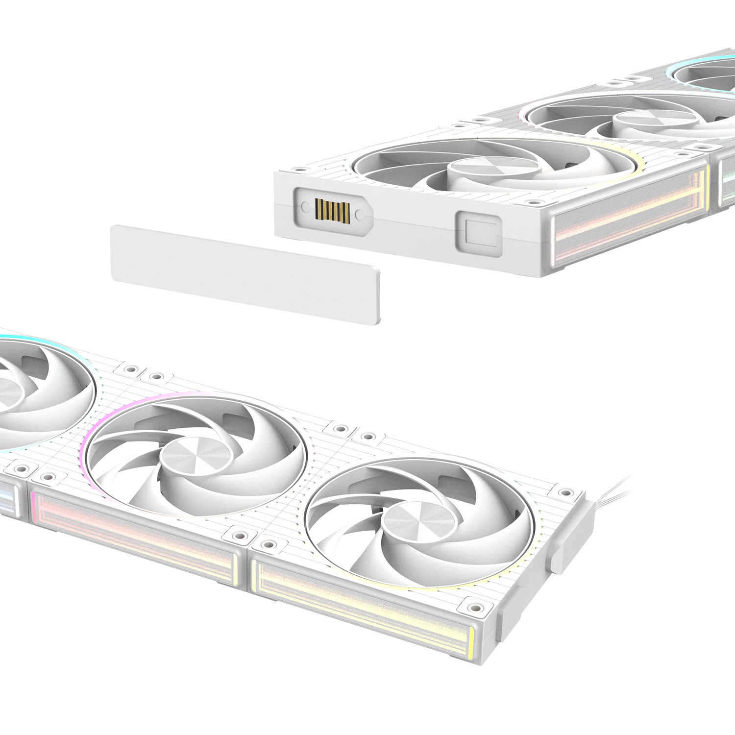 Комплект вентилатори Zalman ZM-DF 120 A3, 120mm PWM 2300RPM бял - ZM-DF120 A3 WHITE - 9