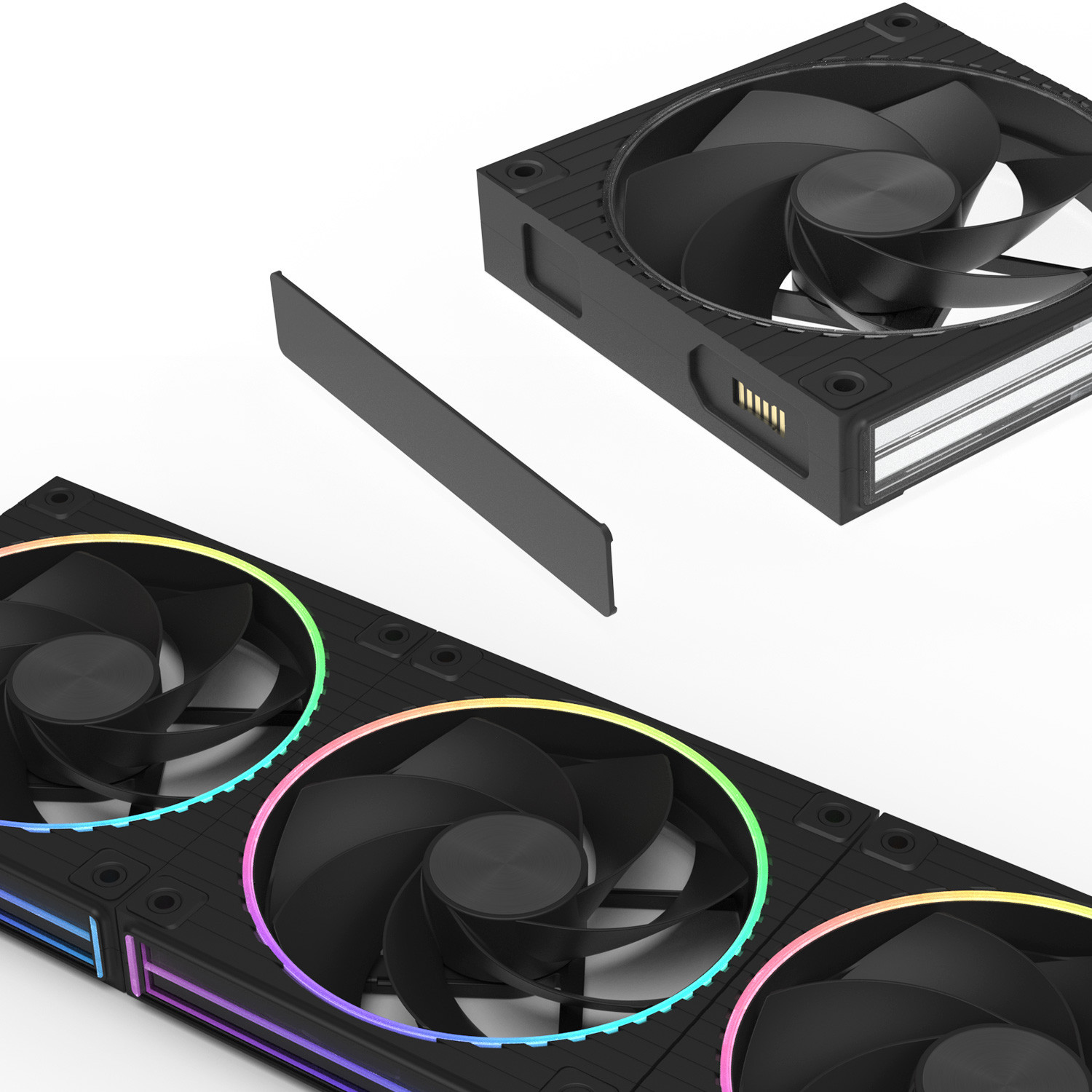 Вентилатор Zalman ZM-DF 120R, 120mm PWM RGB - ZM-DF120R BLACK - 5