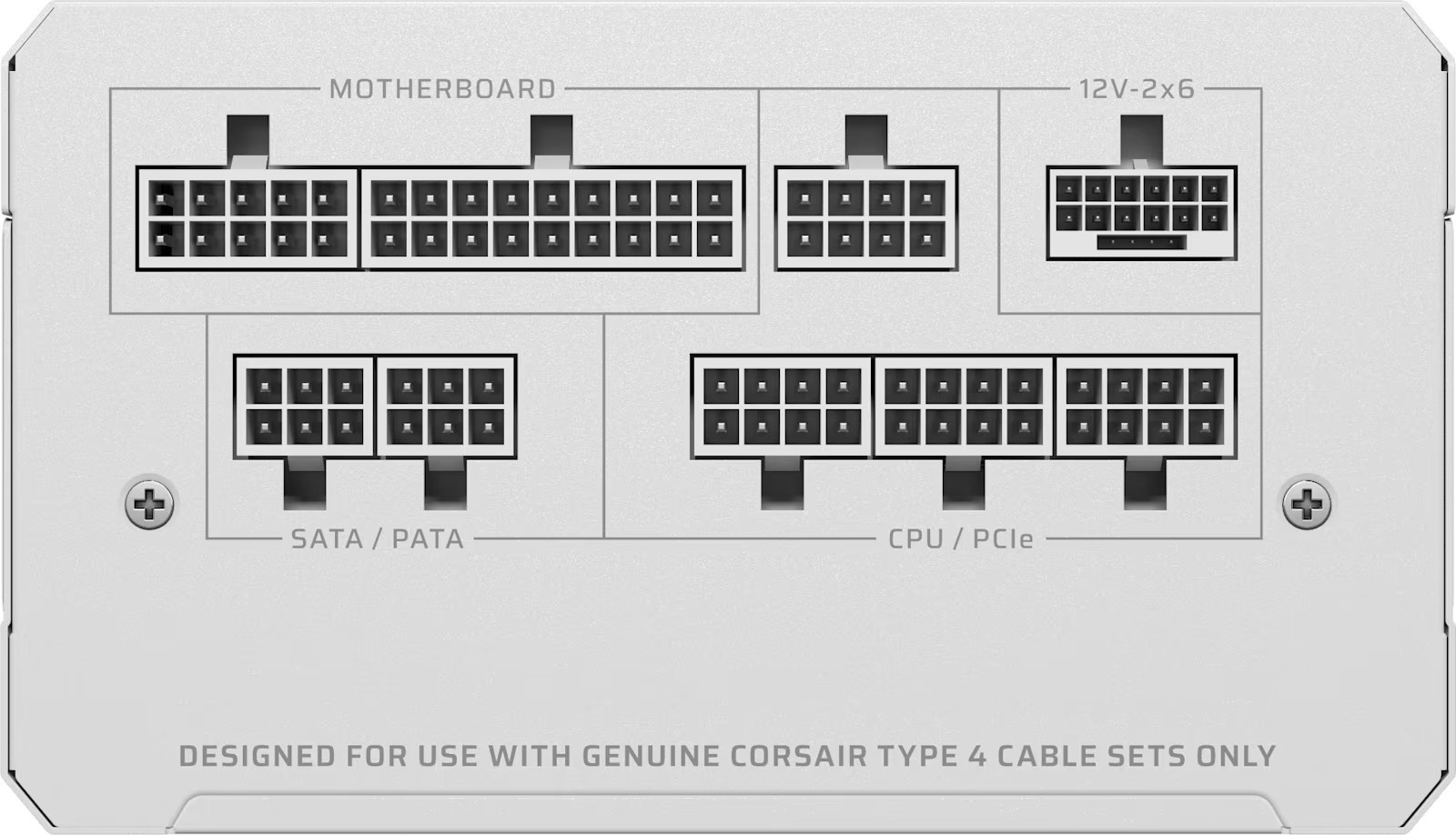 Модулно захранване Corsair RMe White Series RM1000e, 1000W, 80+ Platinum, ATX 3.1, PCIe 5.1 - CP-9020339-EU - 5