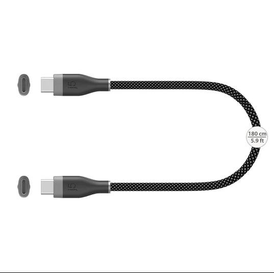 Кабел j5create USB-C към USB-C, 1.8m, 60W, 480Mbps - JUCX05 - 2