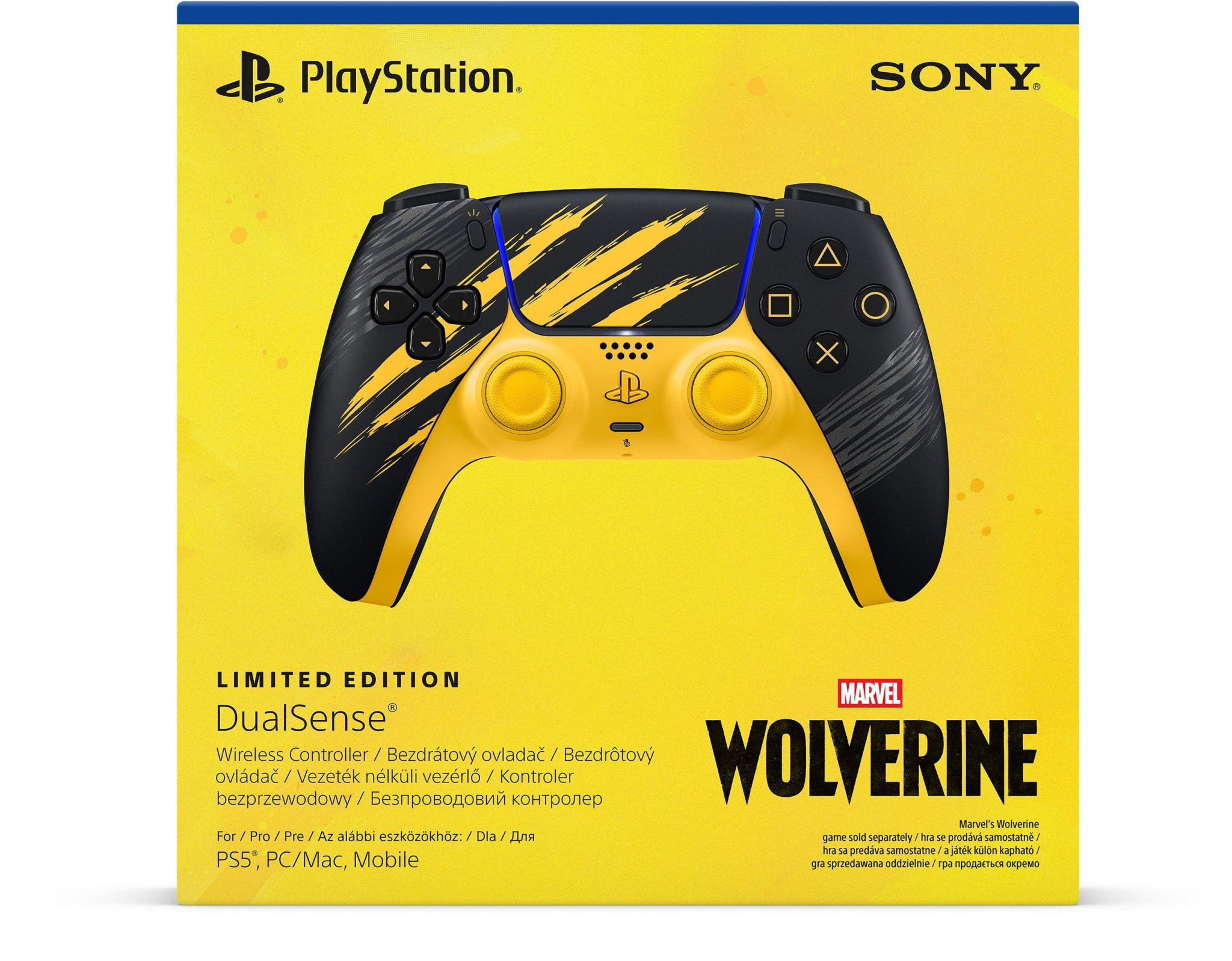 Безжичен геймпад Sony PS5 DualSense Wolverine Limited, жълт - CFI-ZCT2W - 6