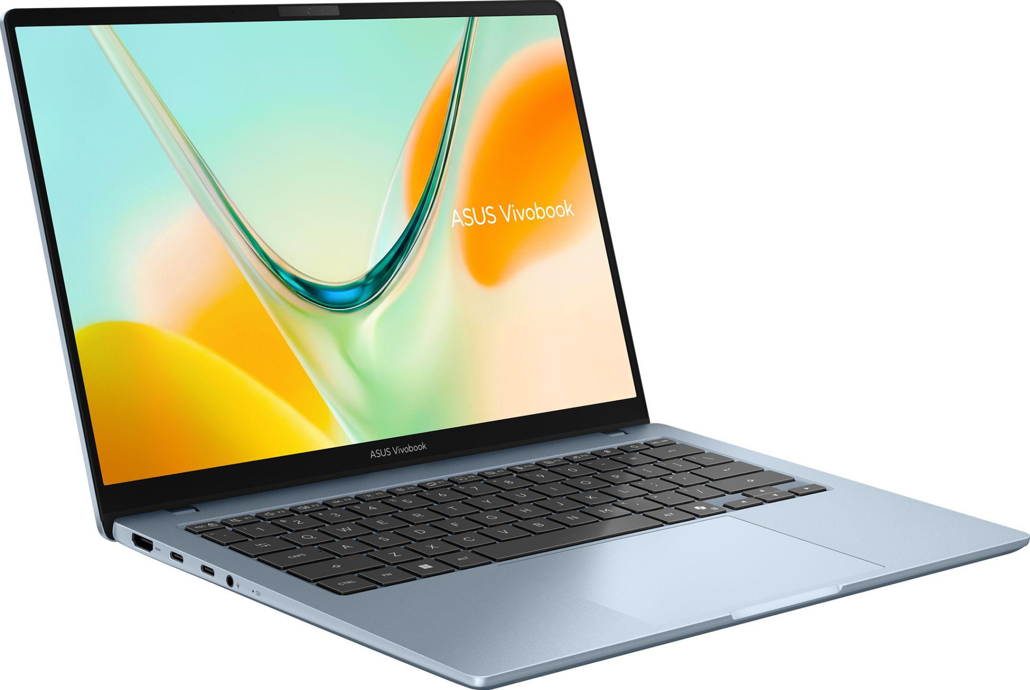 Лаптоп ASUS Vivobook S14 S5408QA-TM274W, 14" IPS WUXGA, Snapdragon X X1-26-101, 8GB LPDDR5X, 256GB SSD, Win11 Home - 90NB19B1-M00PF0 - 2
