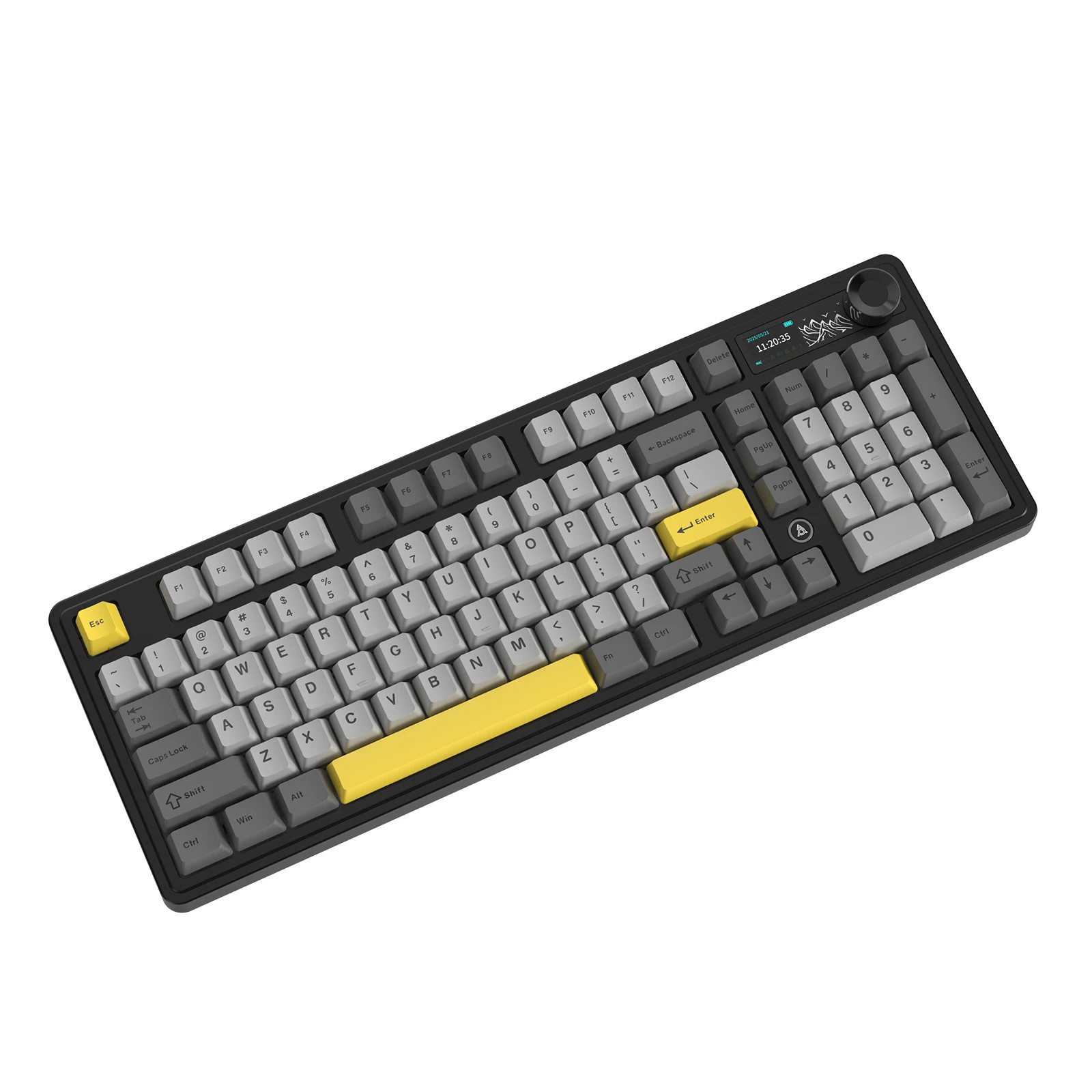 Безжична геймърска механична клавиатура Ajazz AK980 V2 - Gift Switch [Linear] (English US), Black, Gray - AJ-AK980-V2-GS-BK - 13