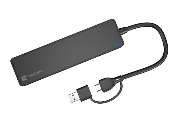 USB хъб Natec Mayfly, 4x USB 3.0 Type-C + USB-A адаптер - NHU-2023 - 3
