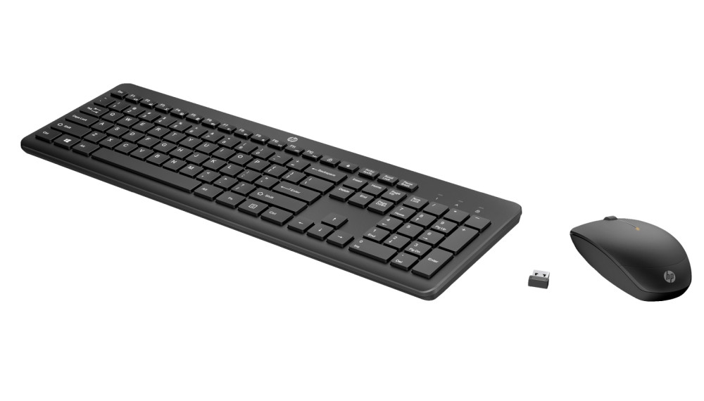 Комплект безжични клавиатура и мишка HP 230 Wireless, USB, черен - 18H24AA - 2