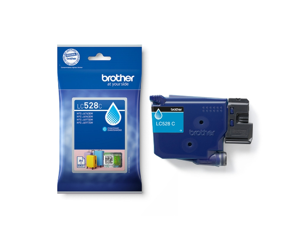 Консуматив Brother LC528C, Cyan мастилена касета за MFCJ5010DW/MFCJ5110DW, 5000 страници - 1