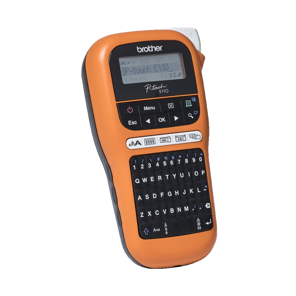 Етикираща система Brother PT-E110VP, QWERTY клавиатура, кирилица, LCD дисплей, 3.5-12mm ленти - PTE110VPR1 - 4