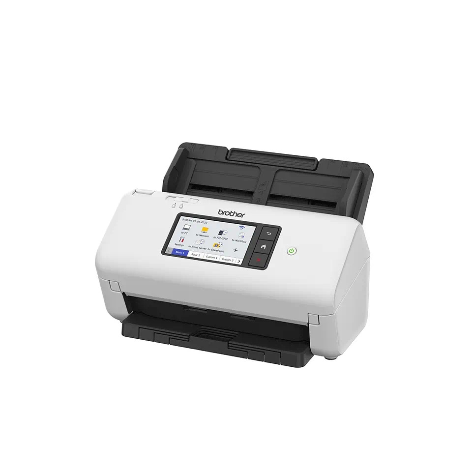 Скенер Brother ADS-4700W, Desktop Document Scanner, 40 ppm/80 ipm, 600x600 dpi, ADF 80 листа, USB 3.0/LAN/Wi-Fi - ADS4700WTF1 - 2