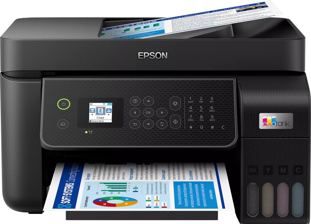 Мастилоструйно многофункционално устройство Epson EcoTank L5310, WiFi, Print/Copy/Scan/Fax, 33ppm черно, 15ppm цветно - C11CJ65412 - 1