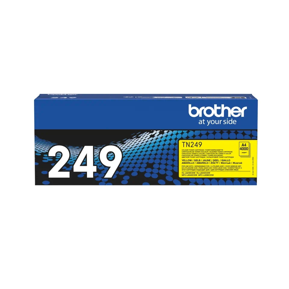 Тонер касета Brother TN-249Y, Yellow, 4000 страници - TN249Y - 4