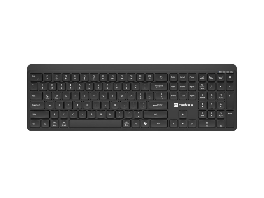 Безжична клавиатура Natec Tang, Bluetooth + 2.4GHz, Silent, Slim, USLayout - NKL-2468 - 1