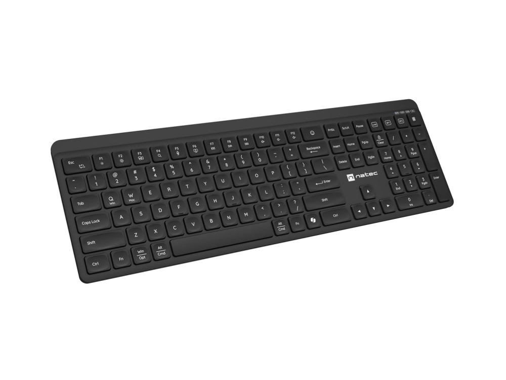 Безжична клавиатура Natec Tang, Bluetooth + 2.4GHz, Silent, Slim, USLayout - NKL-2468 - 2