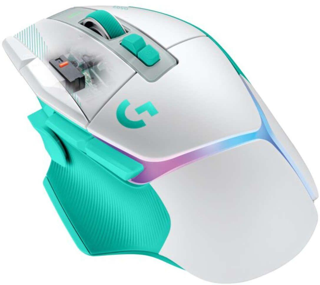 Безжична геймърска мишка Logitech G502 X Plus Lightsync RGB, 12+1 бутона, 44000 dpi, Mint - 910-007819 - 3