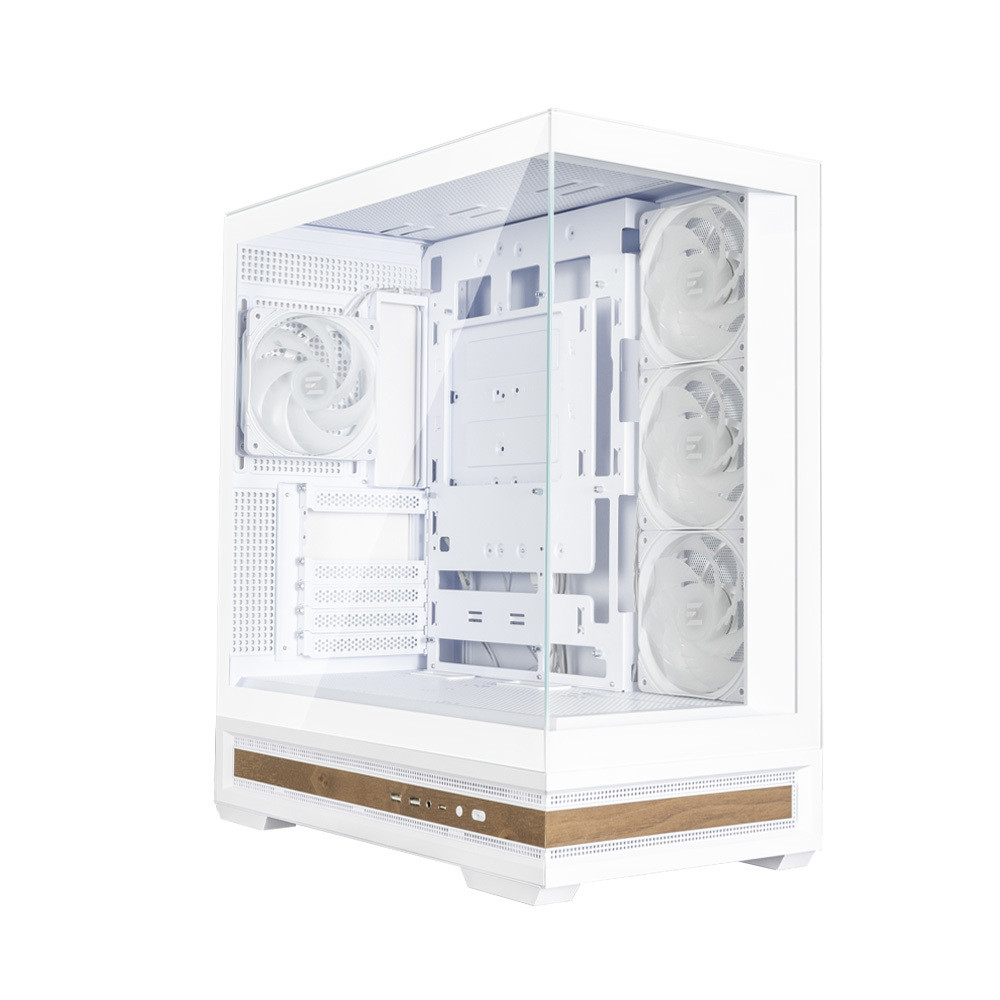 Кутия за компютър ZALMAN P40 NAMU, ATX Mid-Tower, 4x120mm ARGB вентилатора, Tempered Glass - P40 NAMU WHITE - 3