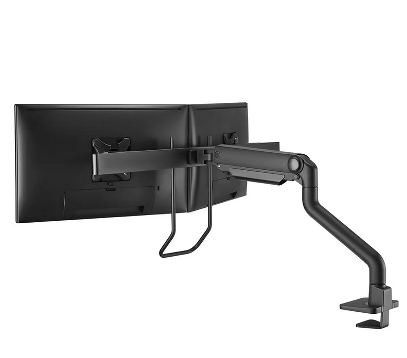Стойка за монитор Neomounts DS75S-950BL2, двойна, 17"-32", VESA 100x100, газов амортисьор - 12
