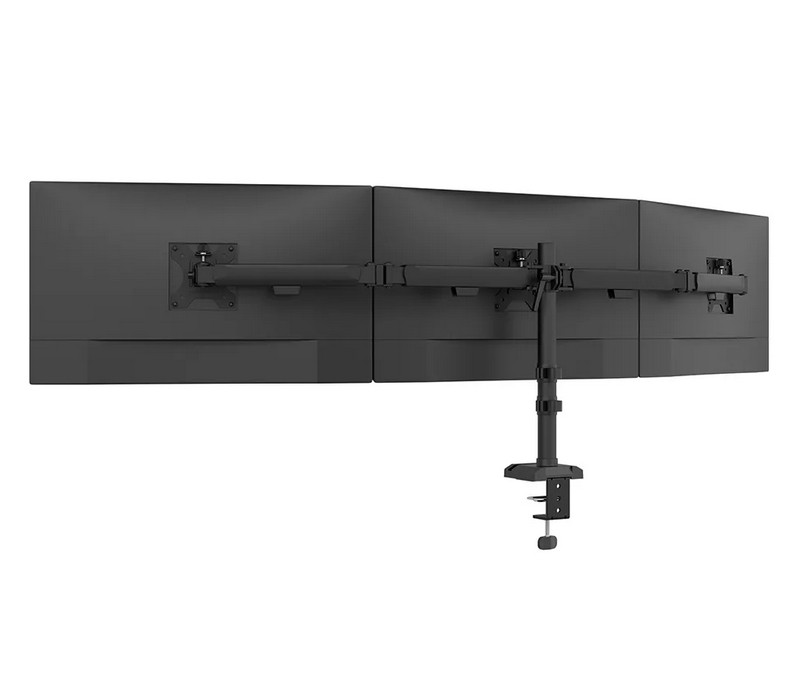 Стойка за монитори Neomounts Nero DS60-600BL3, за 3 екрана 10-27", VESA 100x100, до 6kg на екран, с щипка/отвор - 4