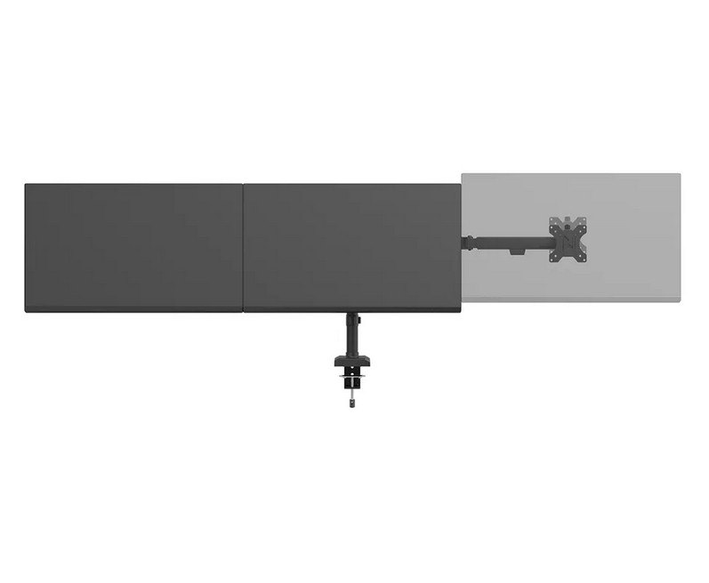 Стойка за монитори Neomounts Nero DS60-600BL3, за 3 екрана 10-27", VESA 100x100, до 6kg на екран, с щипка/отвор - 6