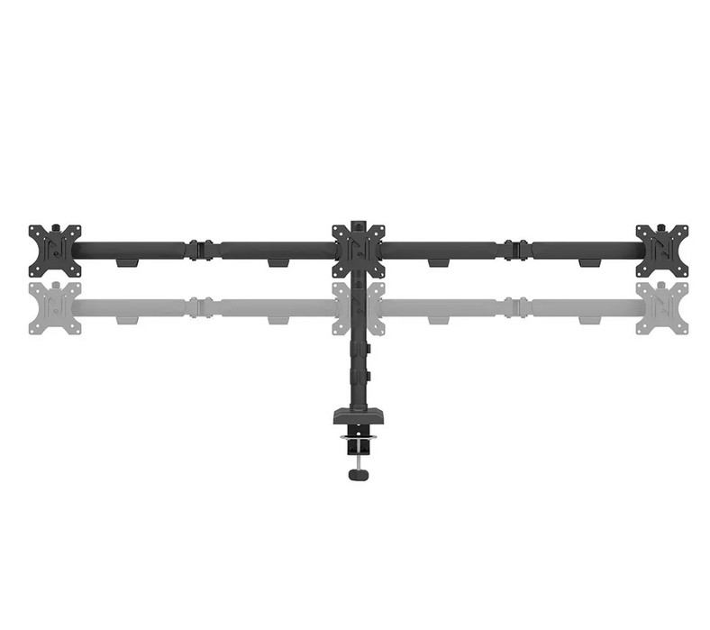Стойка за монитори Neomounts Nero DS60-600BL3, за 3 екрана 10-27", VESA 100x100, до 6kg на екран, с щипка/отвор - 8