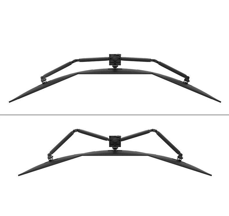 Стойка за монитори Neomounts Nero DS60-600BL3, за 3 екрана 10-27", VESA 100x100, до 6kg на екран, с щипка/отвор - 9