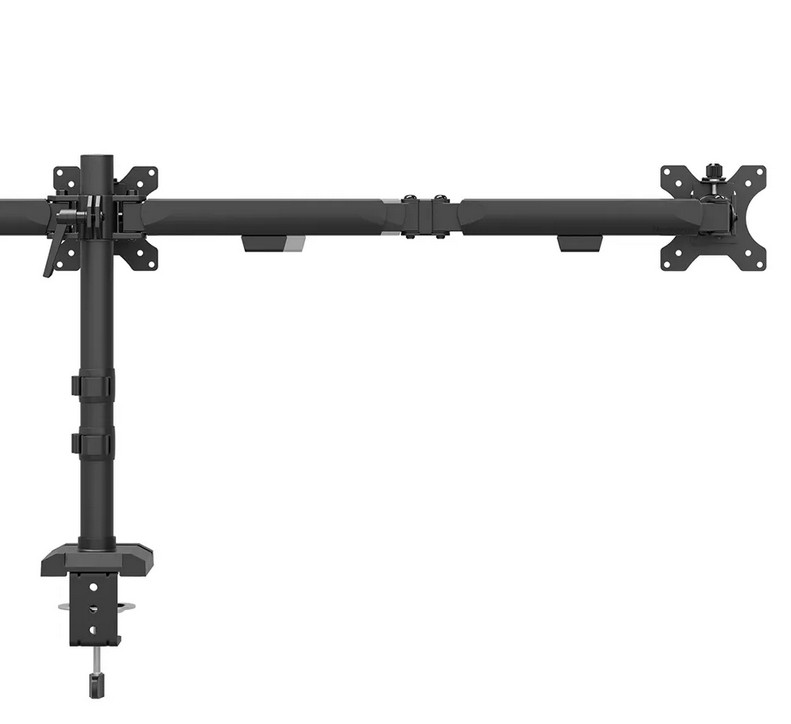 Стойка за монитори Neomounts Nero DS60-600BL3, за 3 екрана 10-27", VESA 100x100, до 6kg на екран, с щипка/отвор - 10