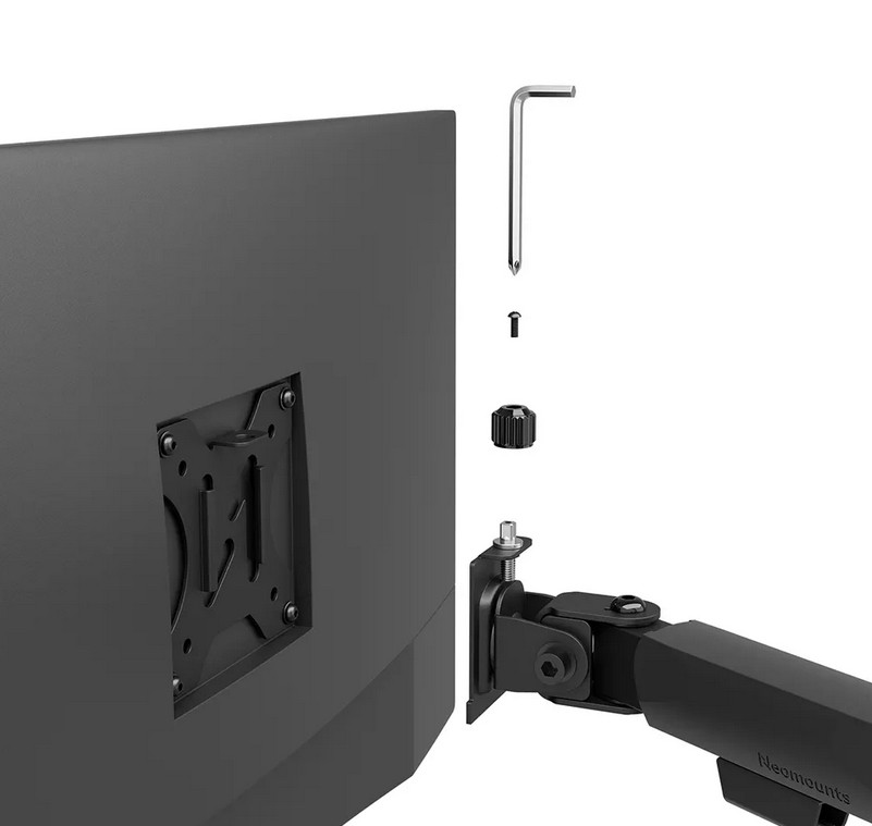 Стойка за монитори Neomounts Nero DS60-600BL3, за 3 екрана 10-27", VESA 100x100, до 6kg на екран, с щипка/отвор - 11