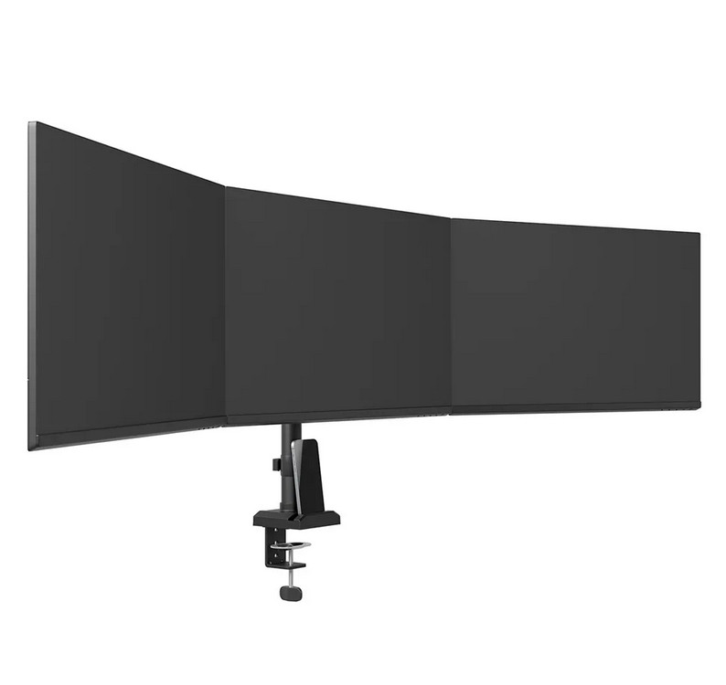 Стойка за монитори Neomounts Nero DS60-600BL3, за 3 екрана 10-27", VESA 100x100, до 6kg на екран, с щипка/отвор - 13
