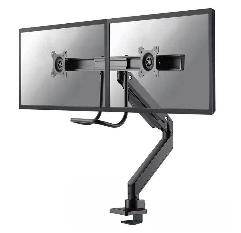 Стойка за монитори Neomounts NM-D775DXBLACK, 10-32", 2 екрана, газова пружина, VESA 75x75-100x100 - NM-D775DXBLACK - 1
