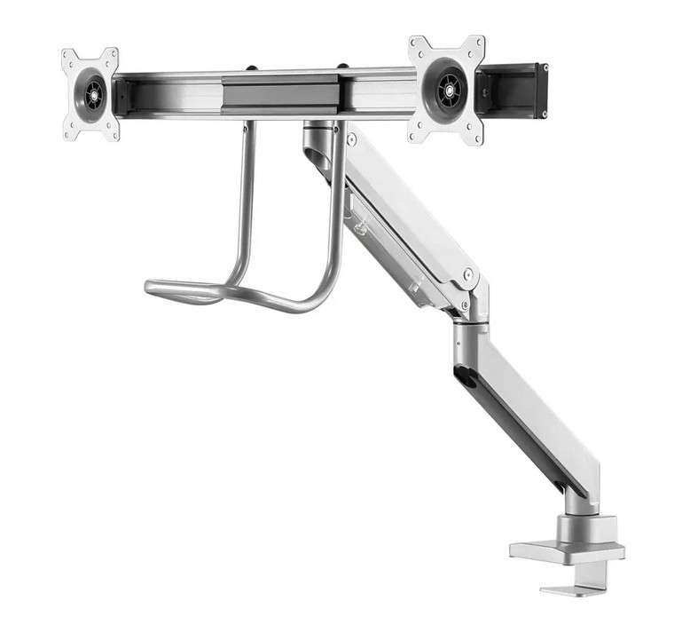 Стойка за монитори Neomounts NM-D775DXSILVER, 10-32", 2 дисплея, газов амортисьор, VESA 75x75-100x100 - 4