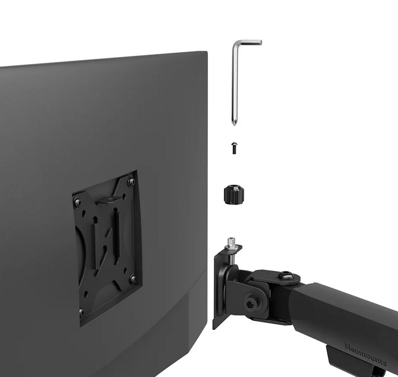 Стойка за монитор Neomounts Nero DS60-600BL1, 10"-32", VESA 75x75-100x100, до 8kg, регулируема височина/наклон/въртене - 9