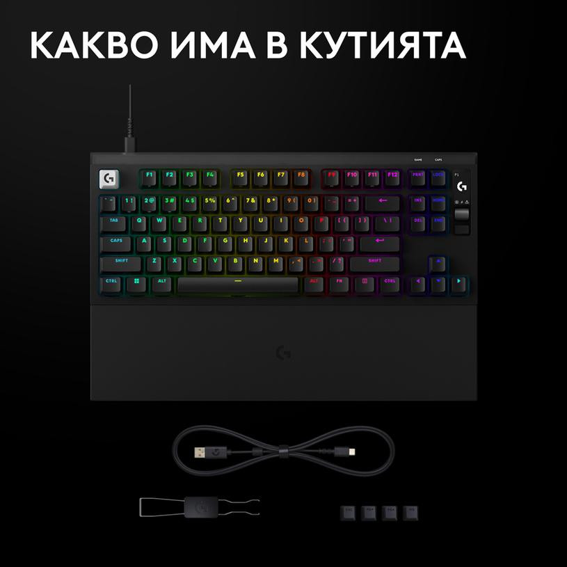 Геймърска механична клавиатура Logitech G Pro X2 RAPID TKL, Magnetic Analog Linear Switch, RGB подсветка - 920-014083 - 9