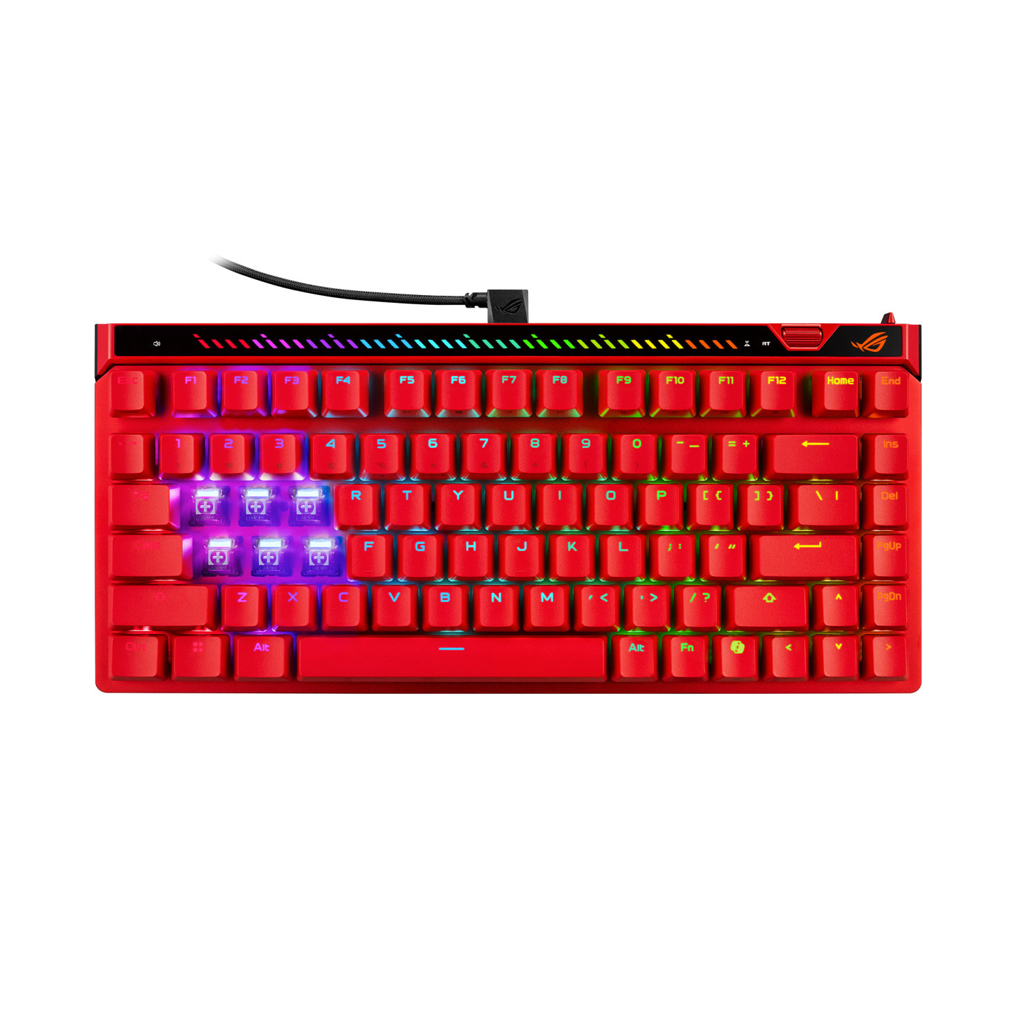 Механична геймърска клавиатура ASUS ROG Falchion Ace 75 HE, Red Switch, RGB, PBT Keycaps - 90MP047H-BKUA60 - 7