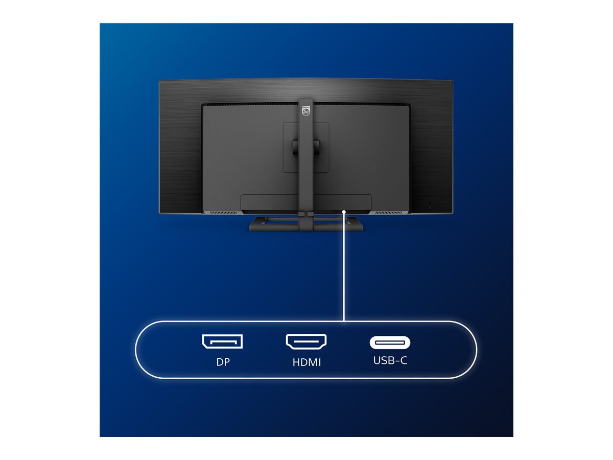 Монитор Philips 346E2CUAE, 34" WQHD VA Curved 100Hz, USB-C 65W, Speakers - 346E2CUAE/00 - 6