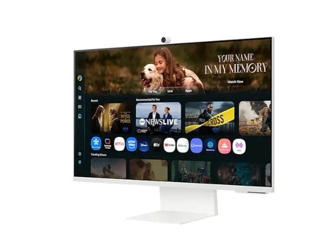 Монитор Samsung 32FM801, 32" (81.28 cm) VA Smart 4K UHD (3840x2160), SlimFit camera, Bluetooth 4.2, Wi-Fi 5, USB-C 65W, 2x HDMI, 2x USB, White - LS32FM801UUXDU - 3