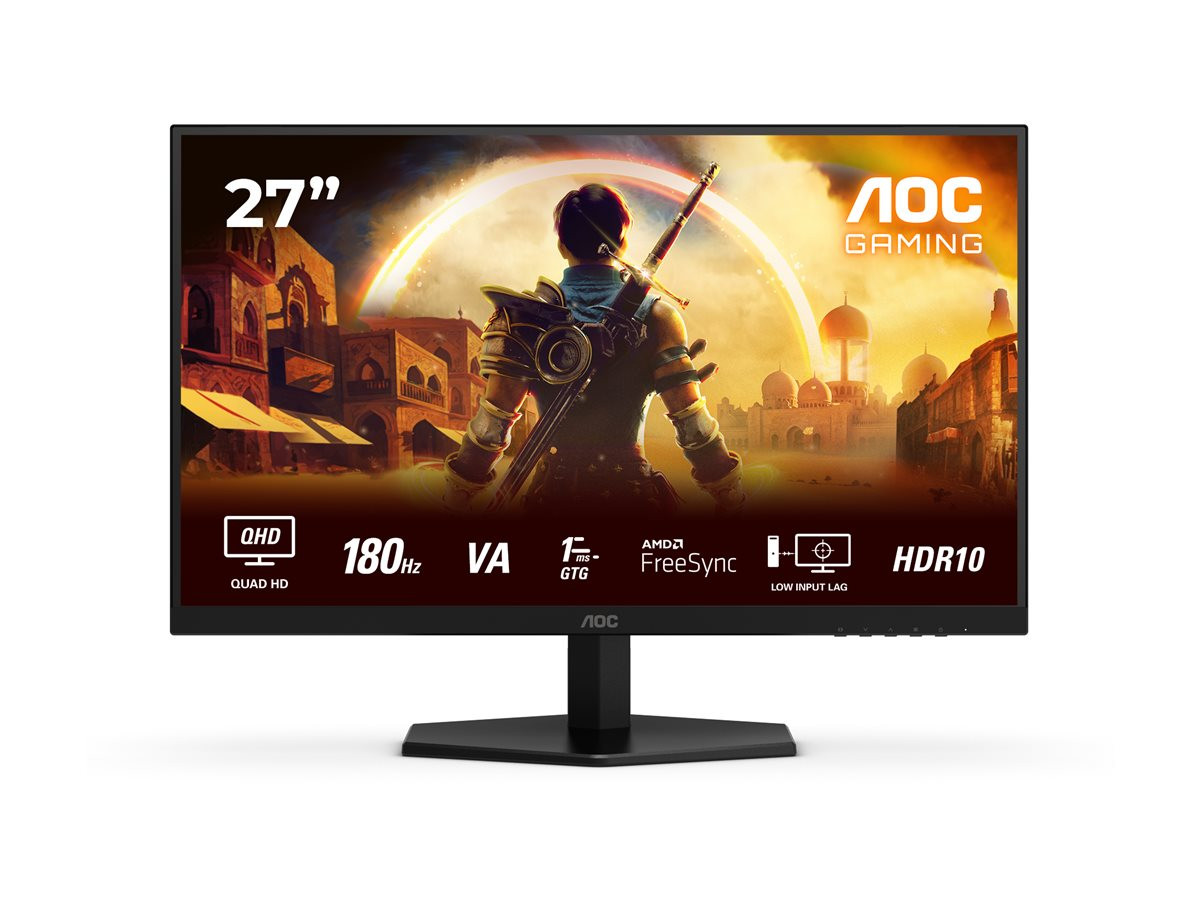 Монитор AOC Q27G42XNE, 27" QHD Fast VA 180Hz, HDR10, 0.5ms, HDMI/DP, Speakers - 1