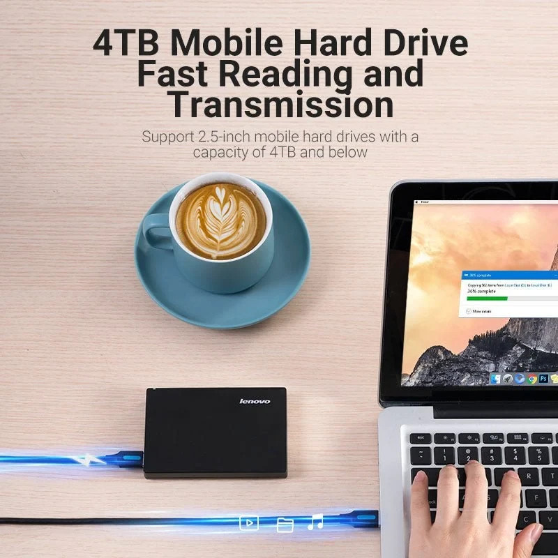 Кабел Vention USB 3.0 Type A (м) към Micro-B USB 3.0 (м), 0.25m, 5Gbps - COPBC - 3