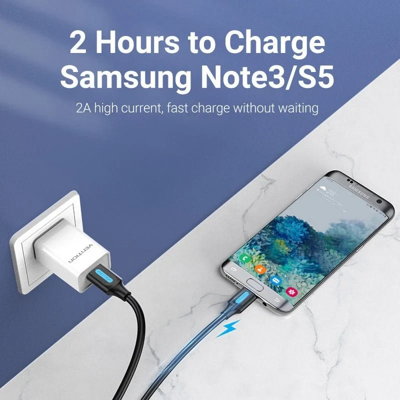 Кабел Vention USB 3.0 Type A (м) към Micro-B USB 3.0 (м), 0.25m, 5Gbps - COPBC - 5