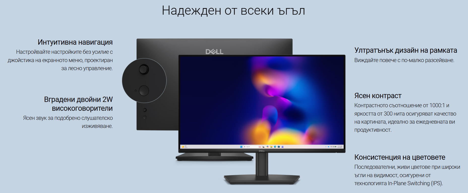 Монитор Dell Pro E2426HS, 23.8" Full HD IPS 120Hz - 3