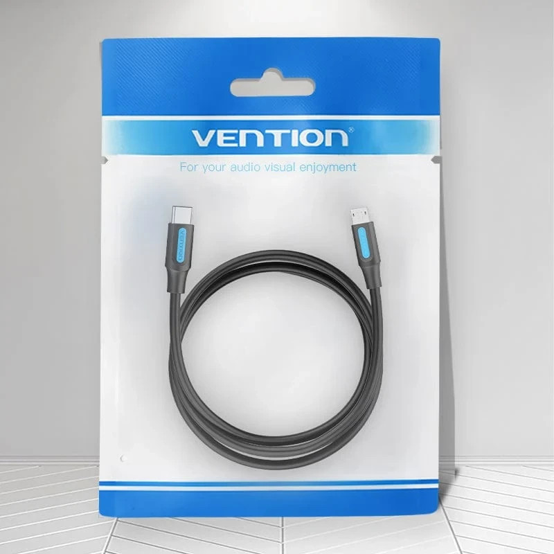 Кабел Vention USB 2.0 Type-C (M) към Micro USB (M), 0.5m, екраниран, 480Mb/s - COVBD - 9